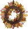 24" Fall Wreath, Handcrafted with Faux Eucalyptus, Magnolia Leaves, Maple Leaves, Berries, Natural Pine Cones, Fall Decoration for Front Door, 2024 New